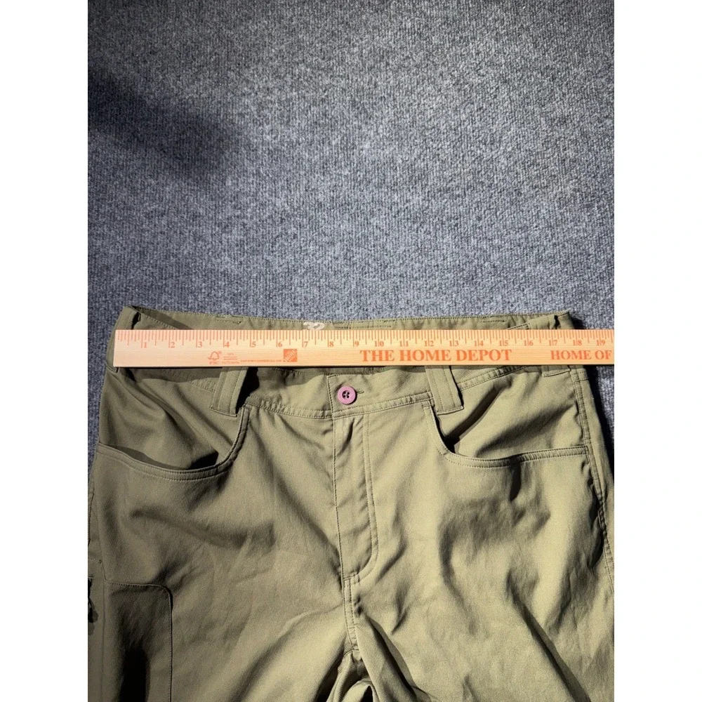 Cabelas 32 Bridge Mens 36 Hiking Pants Olive Green Roll Up Cargo M25PT150 SFE